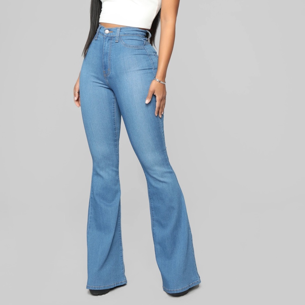 Fashion Nova Flare Jeans - Picture 2 of 4